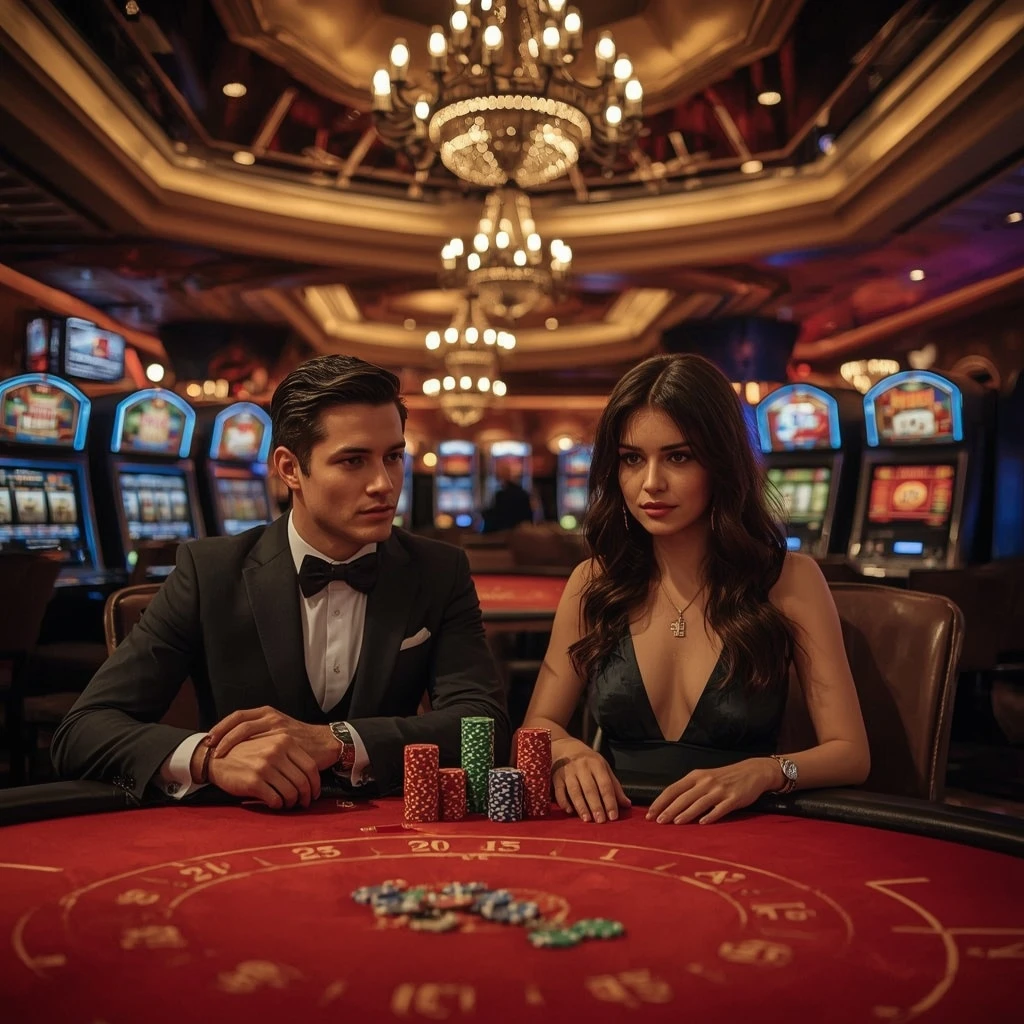Deux joueurs de poker dans un Play Regal Casino